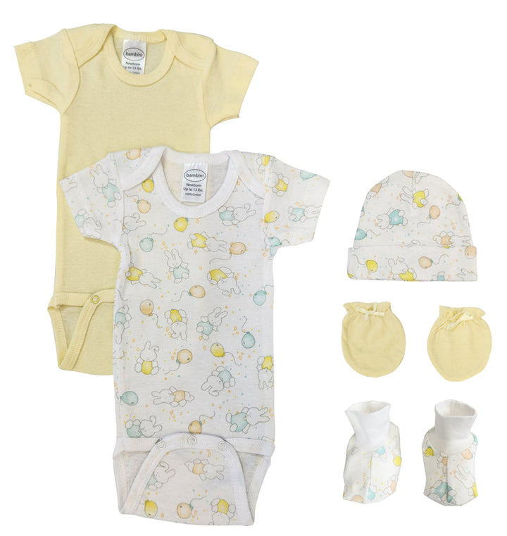 Unisex Newborn Baby 5 Pc Layette Sets