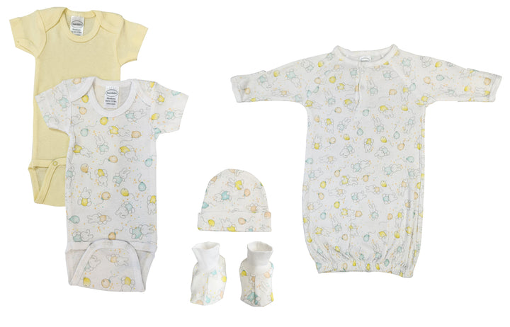 Unisex Newborn Baby 5 Pc Layette Sets