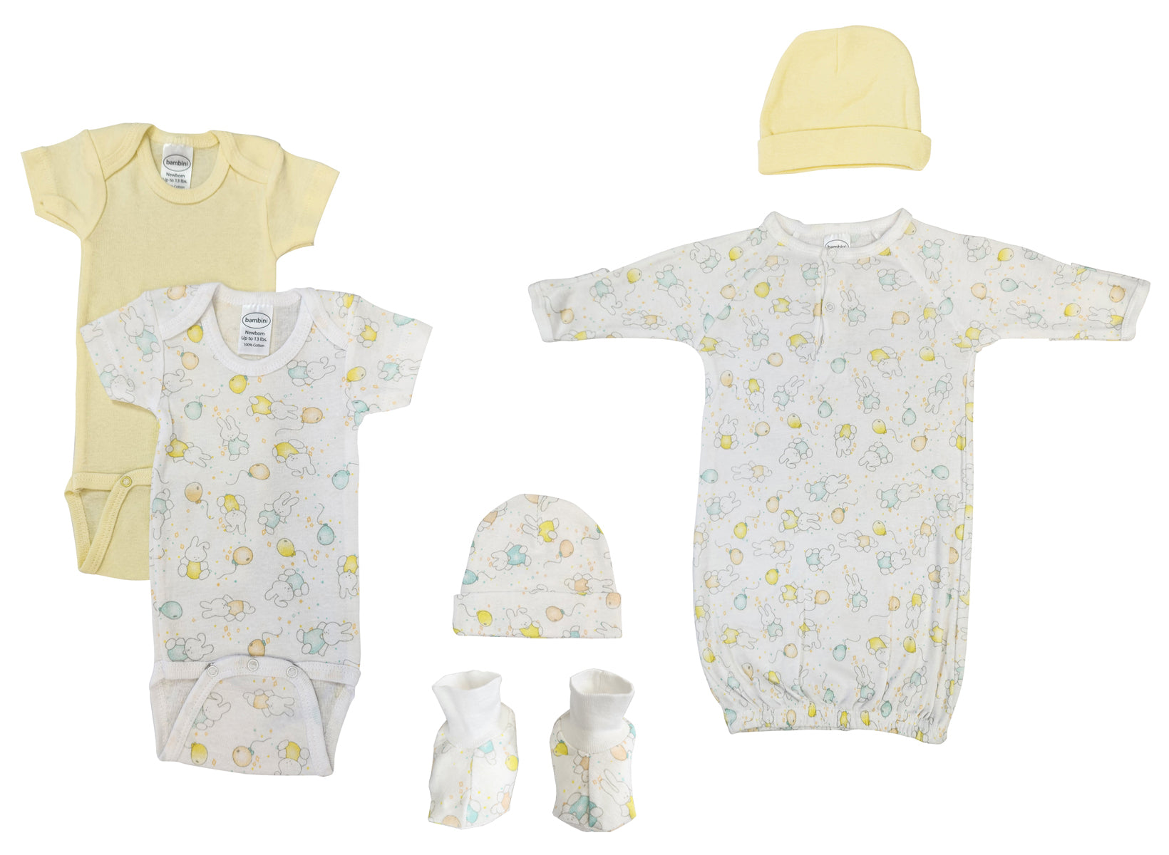 Unisex Newborn Baby 7 Pc Layette Sets