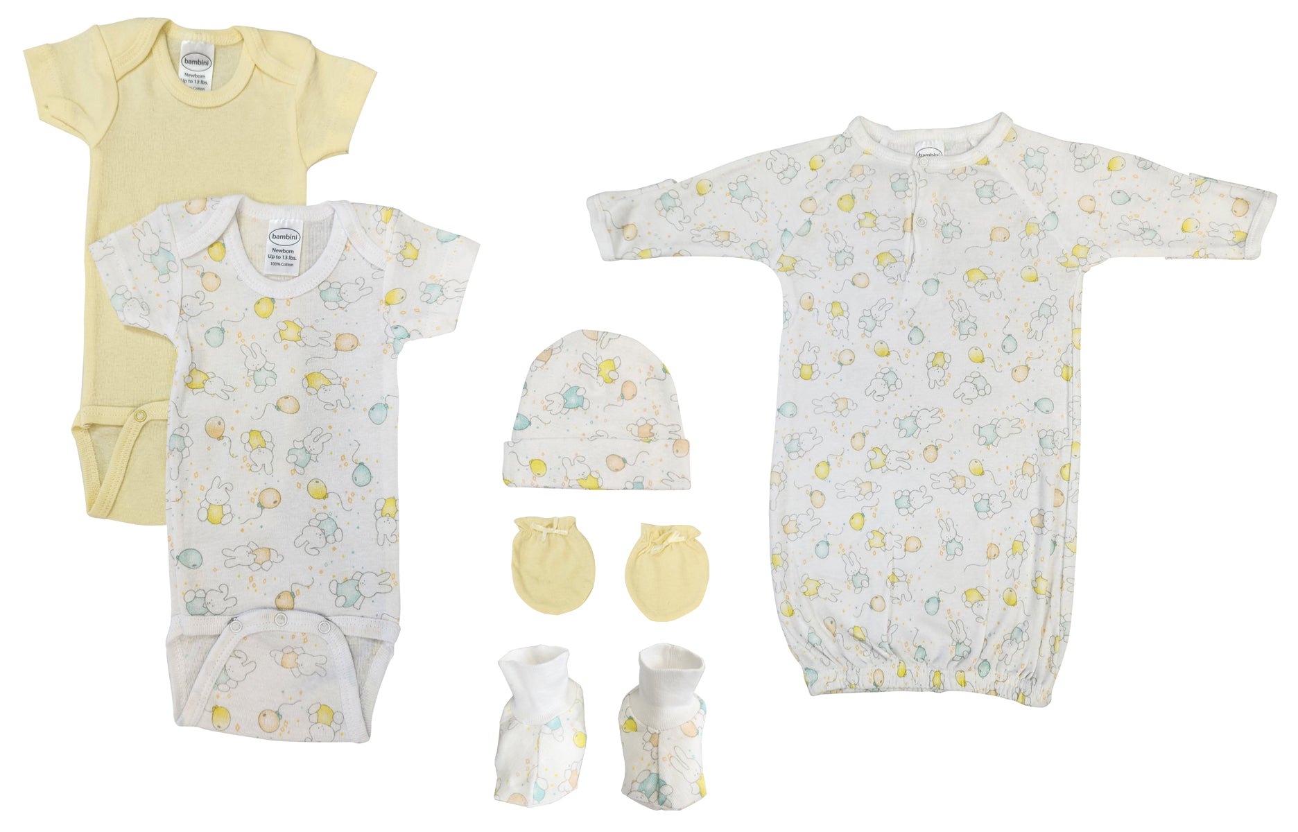 Unisex Newborn Baby 6 Pc Layette Sets