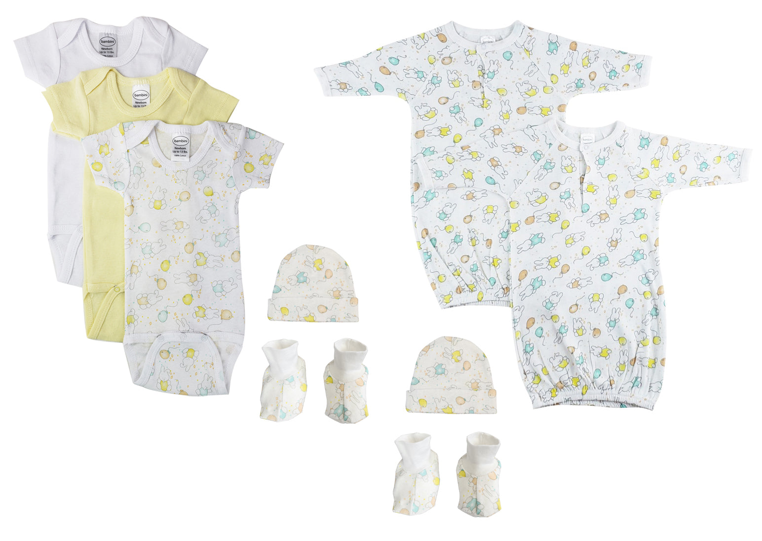 Unisex Newborn Baby 9 Pc Layette Sets