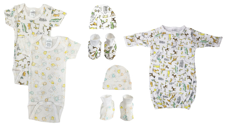 Unisex Newborn Baby 7 Pc Layette Sets