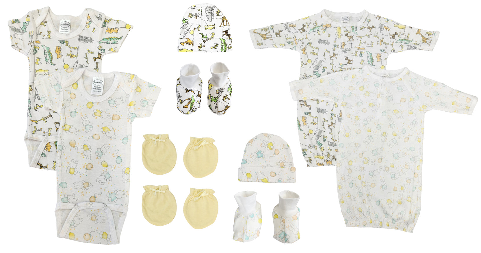 Unisex Newborn Baby 10 Pc Layette Sets