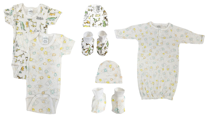 Unisex Newborn Baby 7 Pc Layette Sets