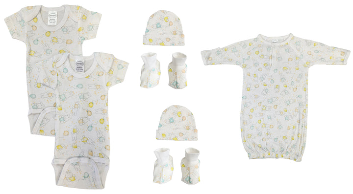 Unisex Newborn Baby 7 Pc Layette Sets