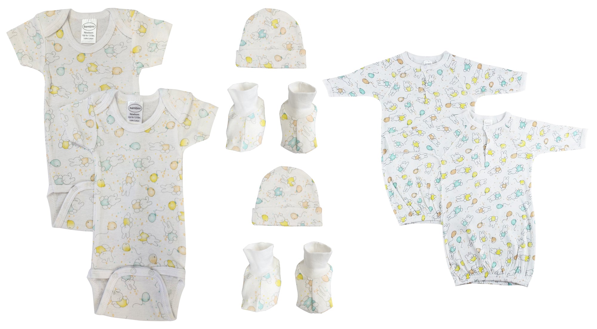 Unisex Newborn Baby 8 Pc Layette Sets