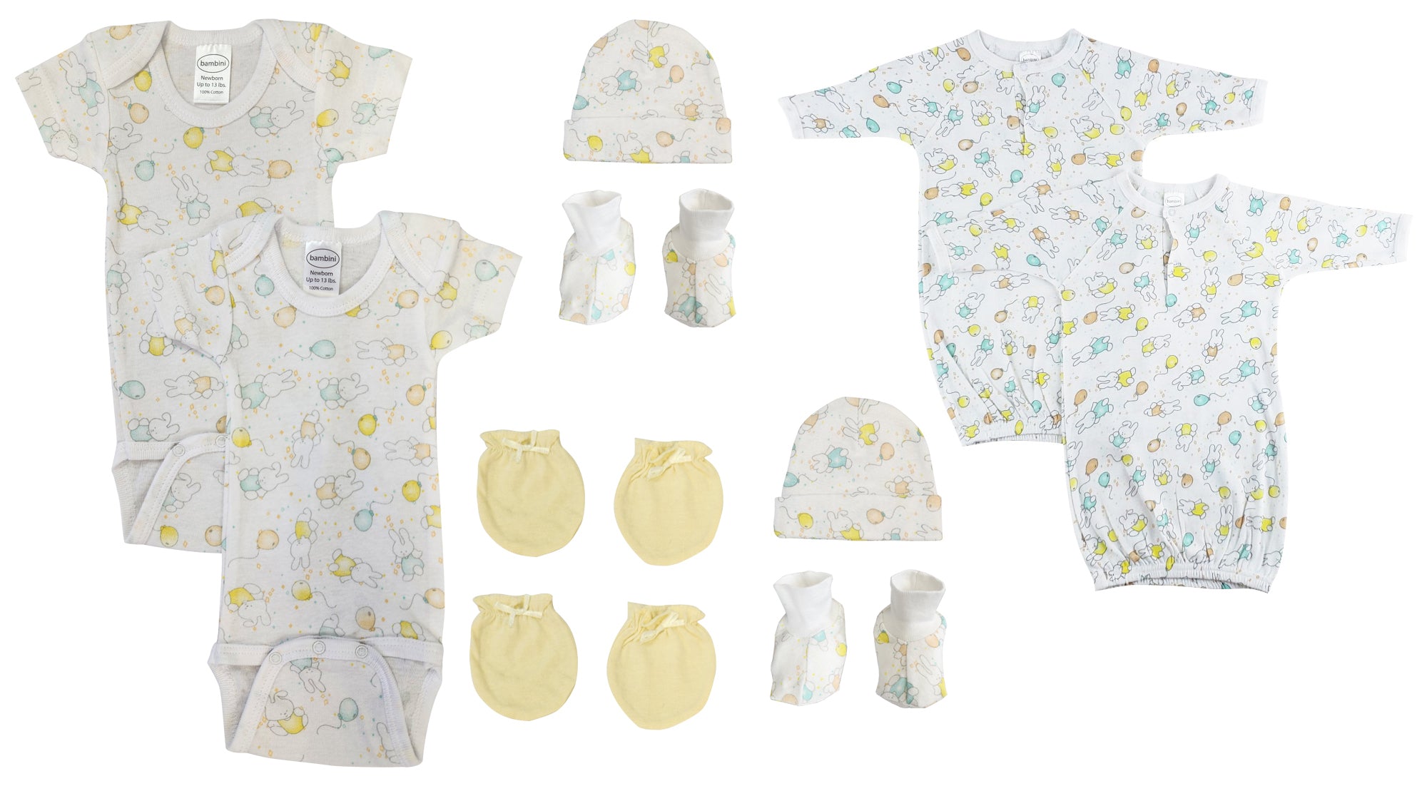 Unisex Newborn Baby 10 Pc Layette Sets