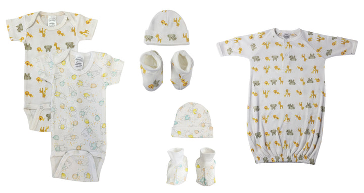 Unisex Newborn Baby 7 Pc Layette Sets