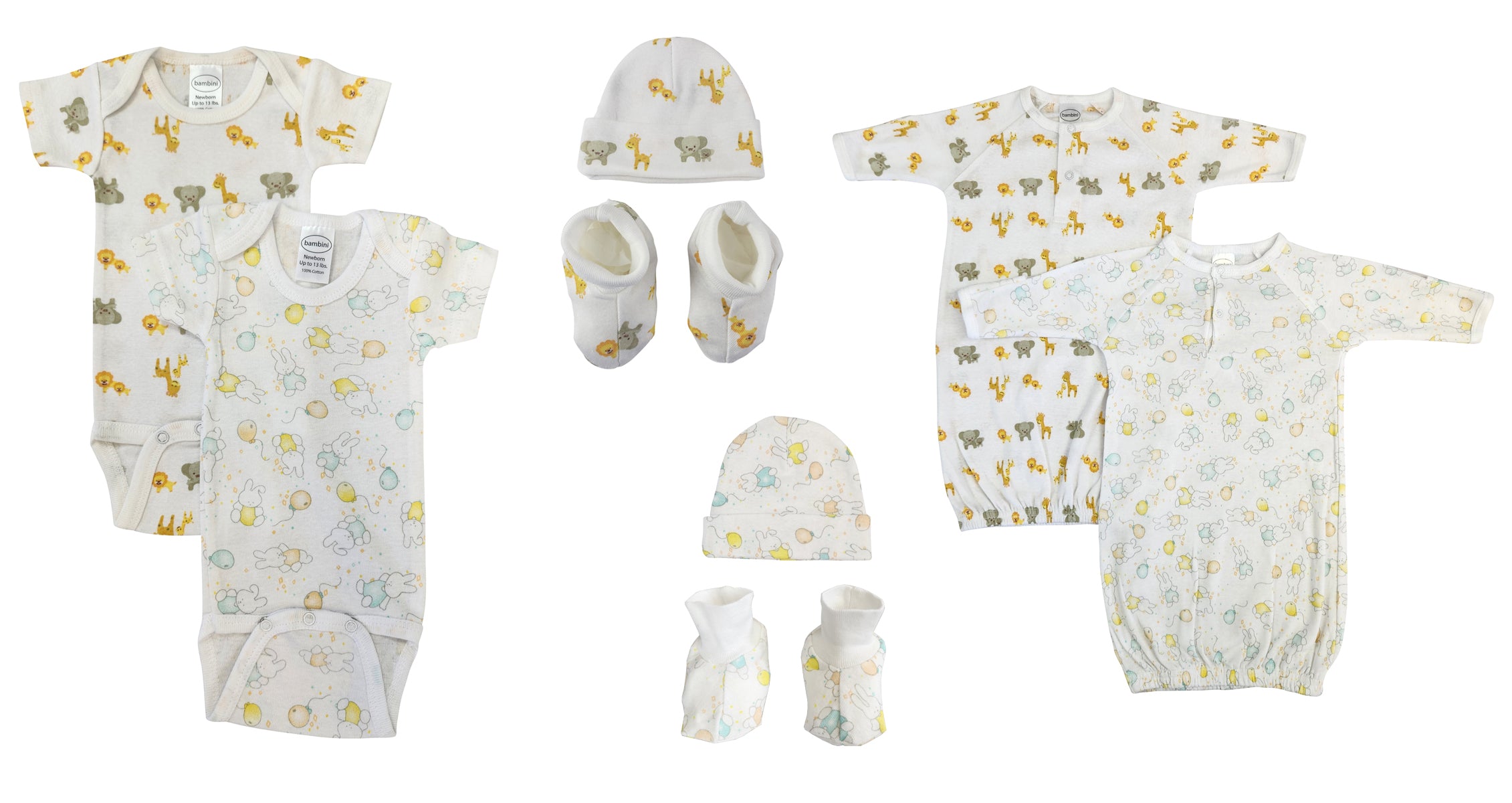 Unisex Newborn Baby 8 Pc Layette Sets
