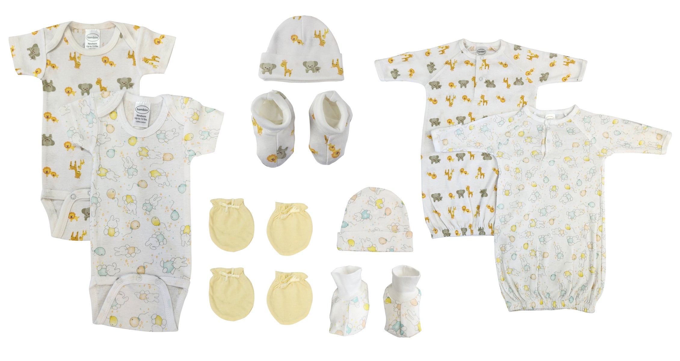 Unisex Newborn Baby 10 Pc Layette Sets