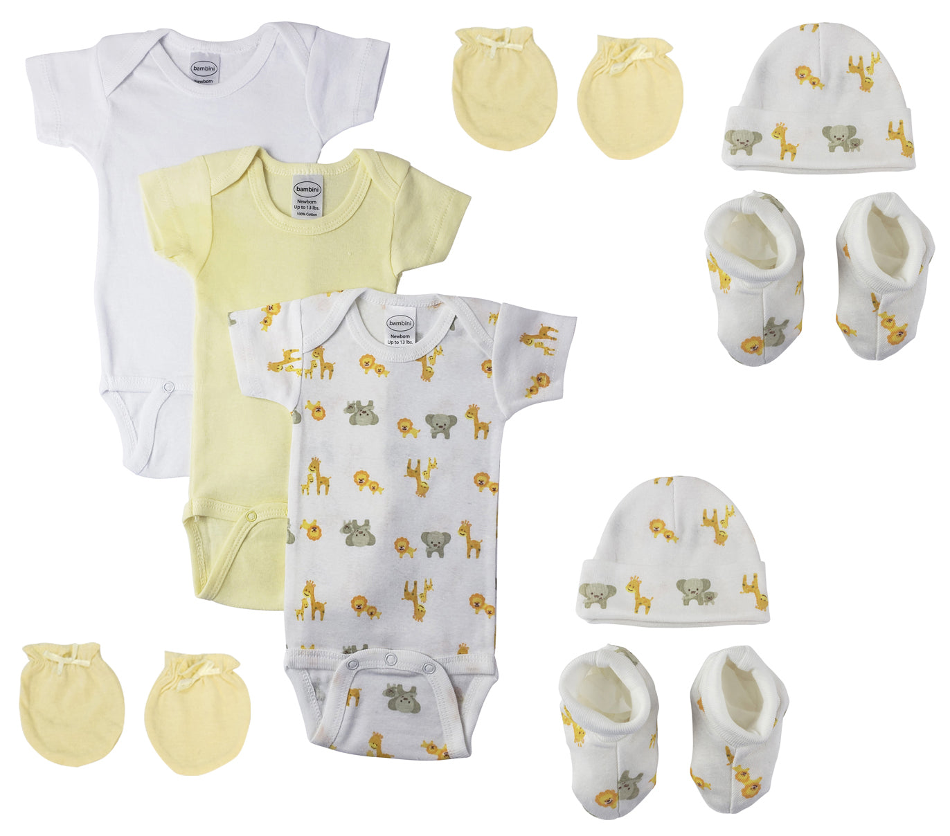 Unisex Newborn Baby 9 Pc Layette Sets