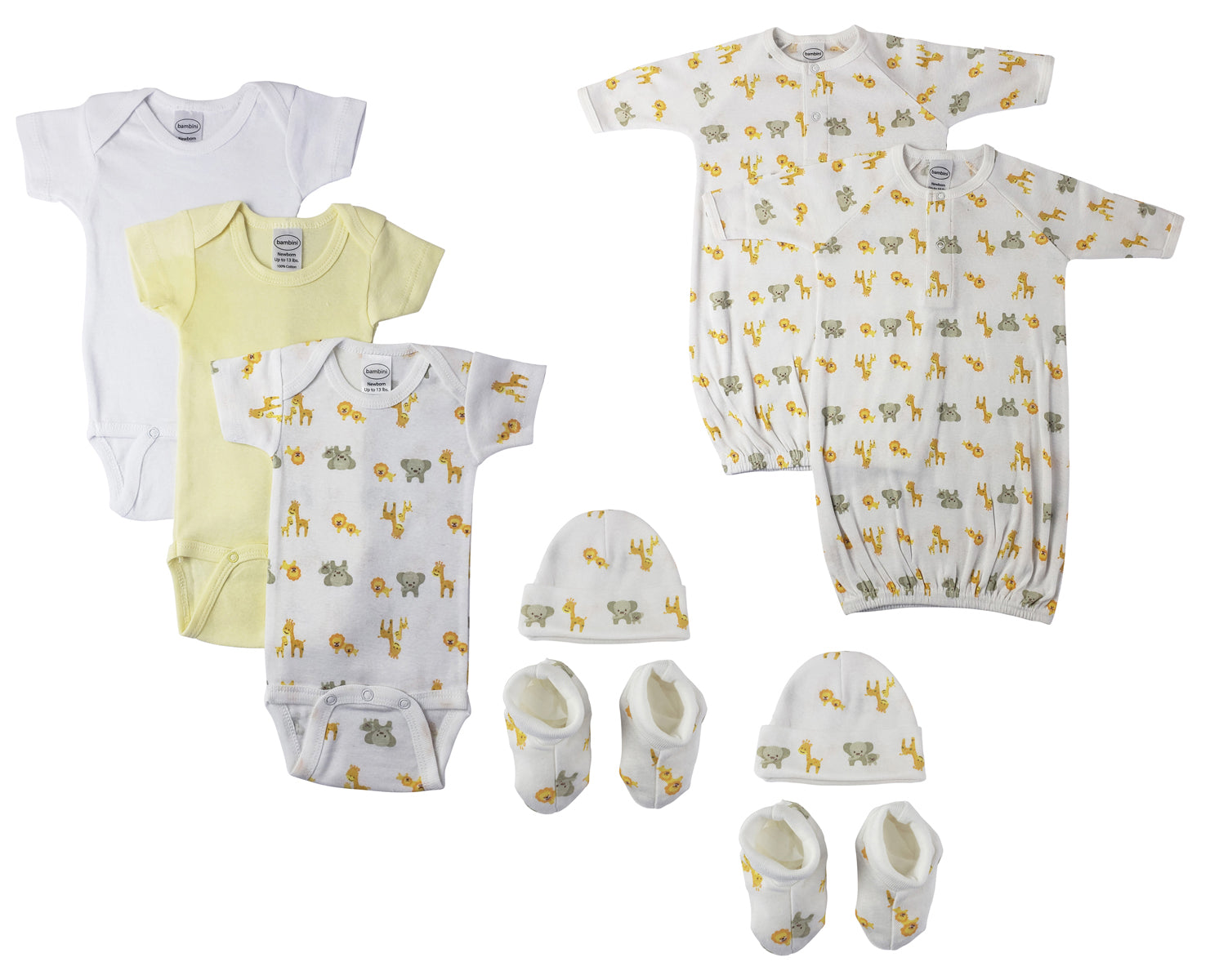 Unisex Newborn Baby 9 Pc Layette Sets