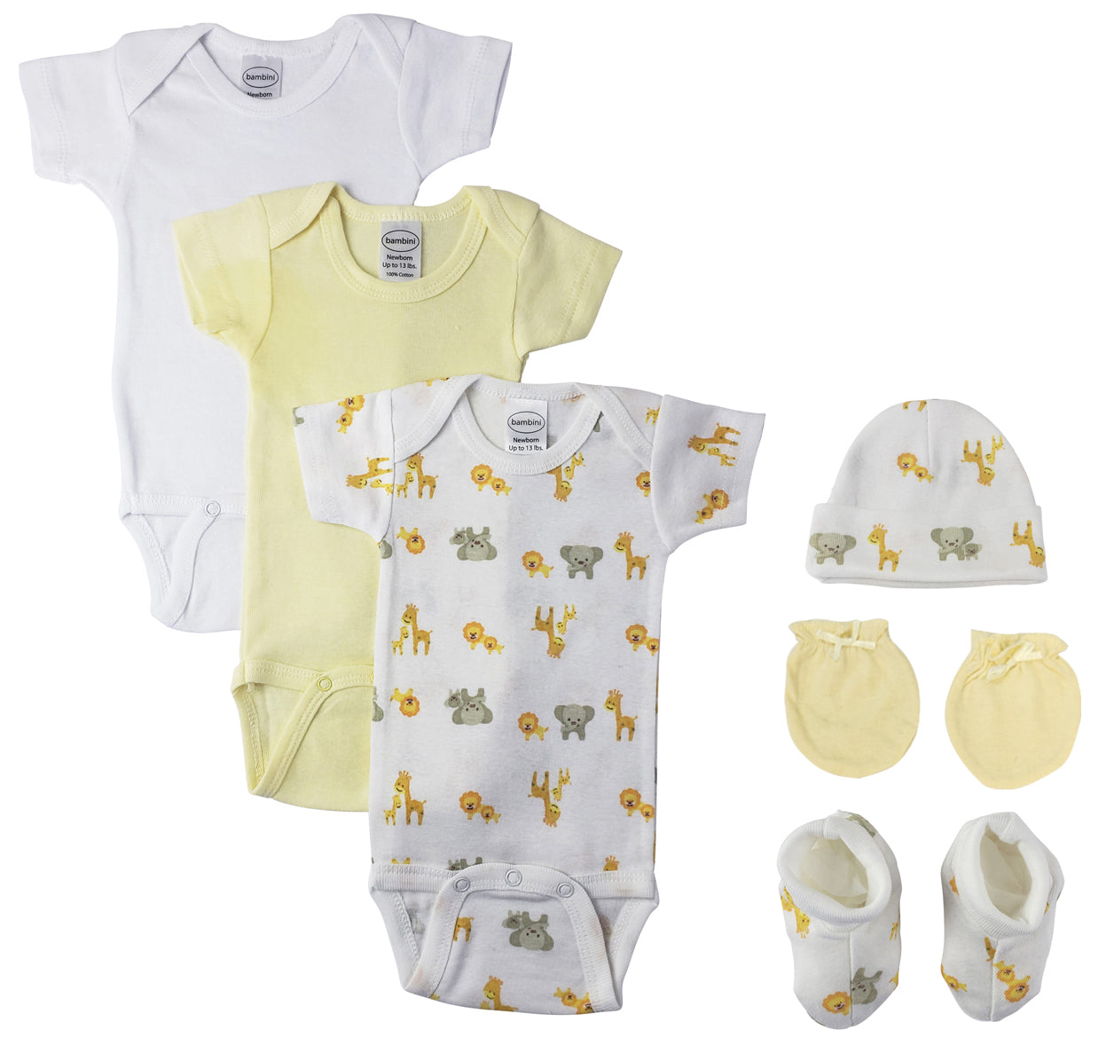 Unisex Newborn Baby 6 Pc Layette Sets