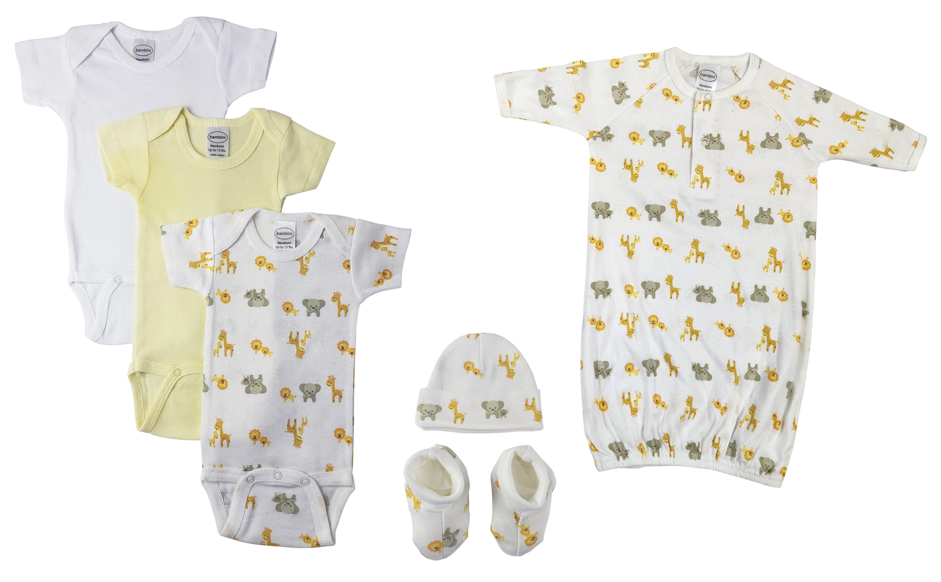 Unisex Newborn Baby 6 Pc Layette Sets
