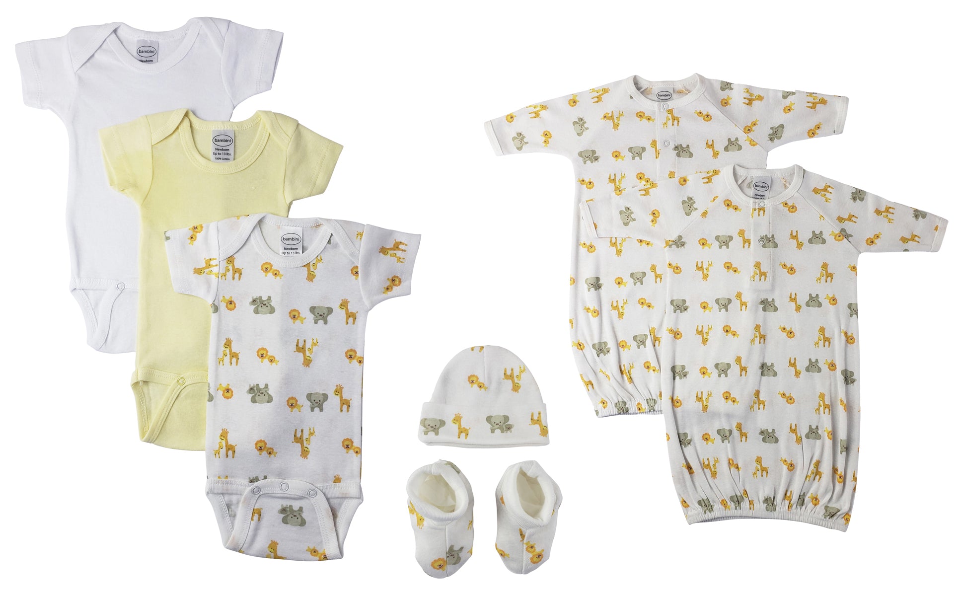 Unisex Newborn Baby 7 Pc Layette Sets
