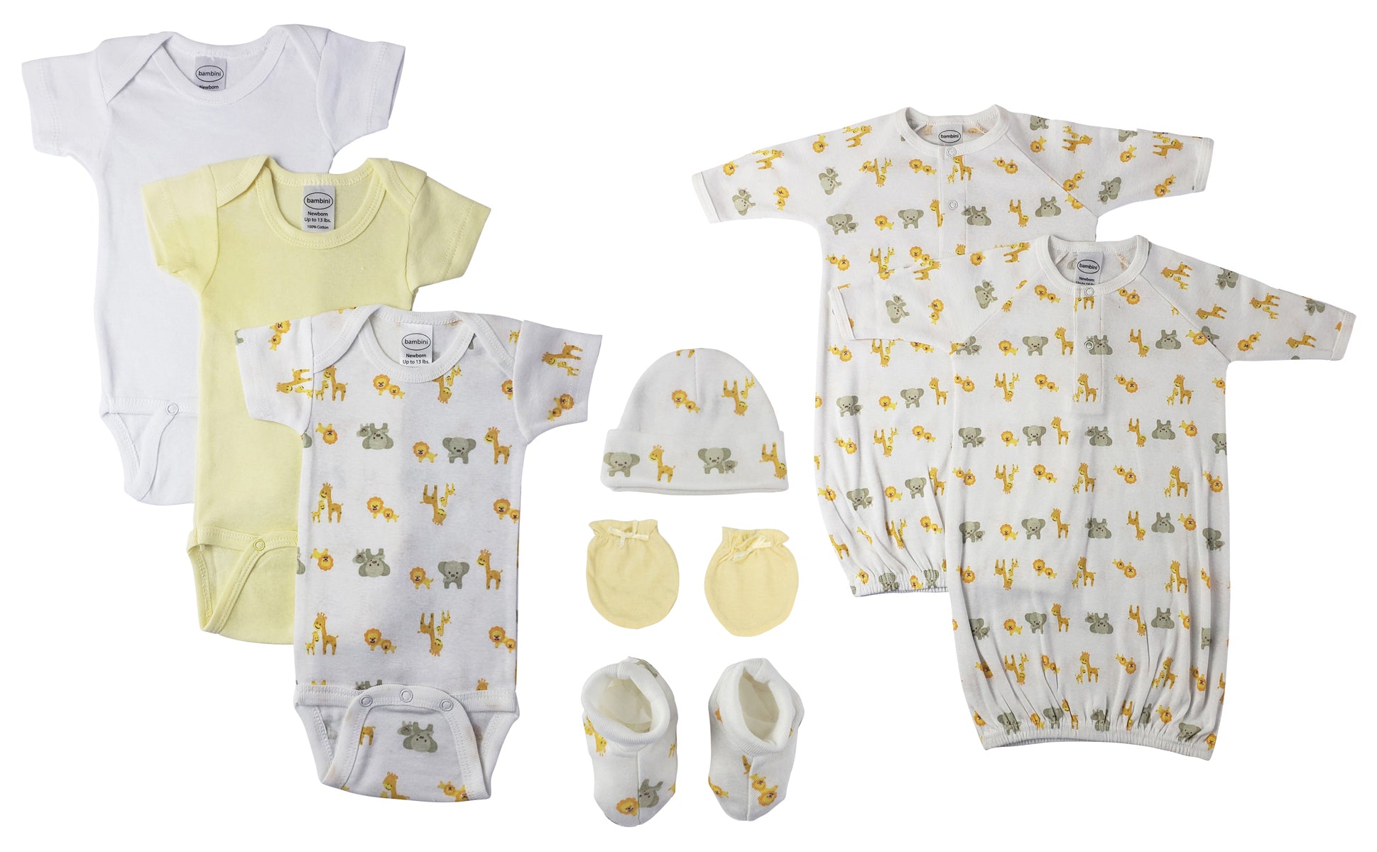 Unisex Newborn Baby 8 Pc Layette Sets