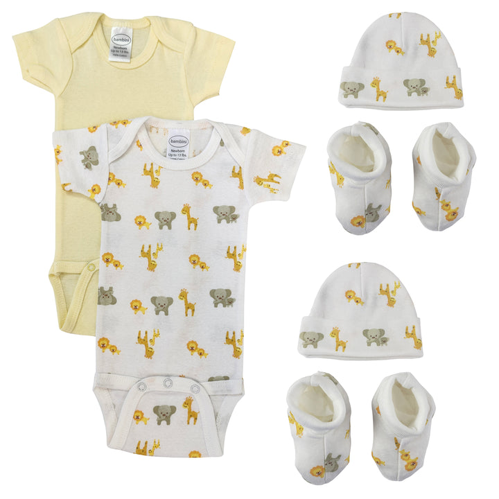 Unisex Newborn Baby 6 Pc Layette Sets