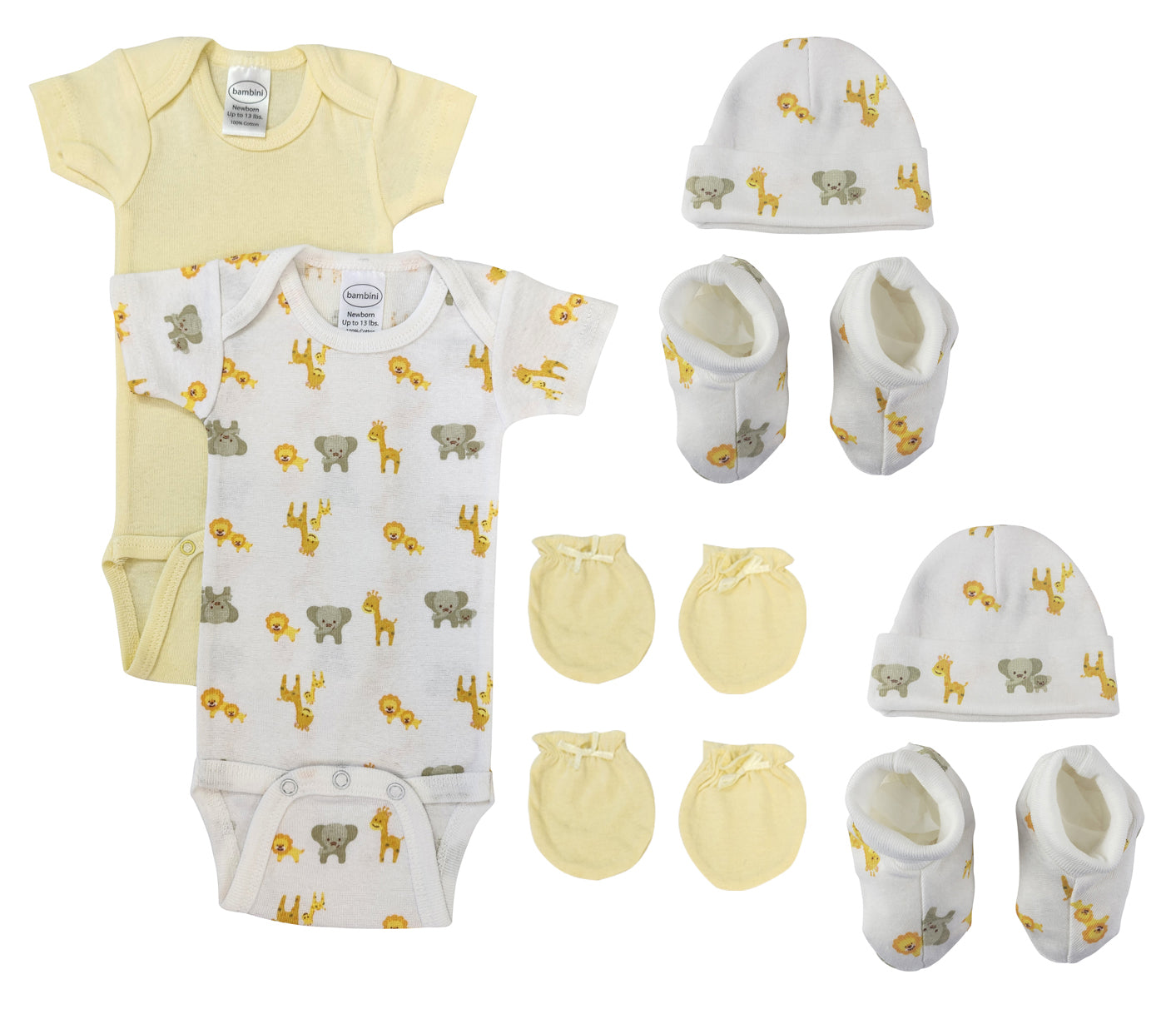 Unisex Newborn Baby 8 Pc Layette Sets