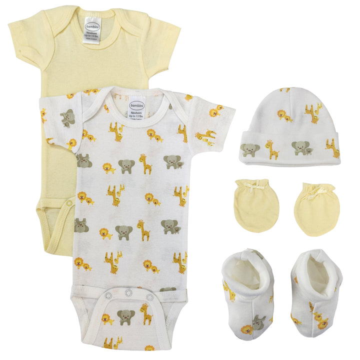 Unisex Newborn Baby 5 Pc Layette Sets