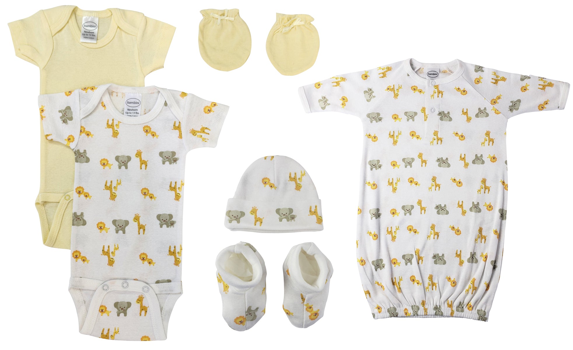 Unisex Newborn Baby 6 Pc Layette Sets