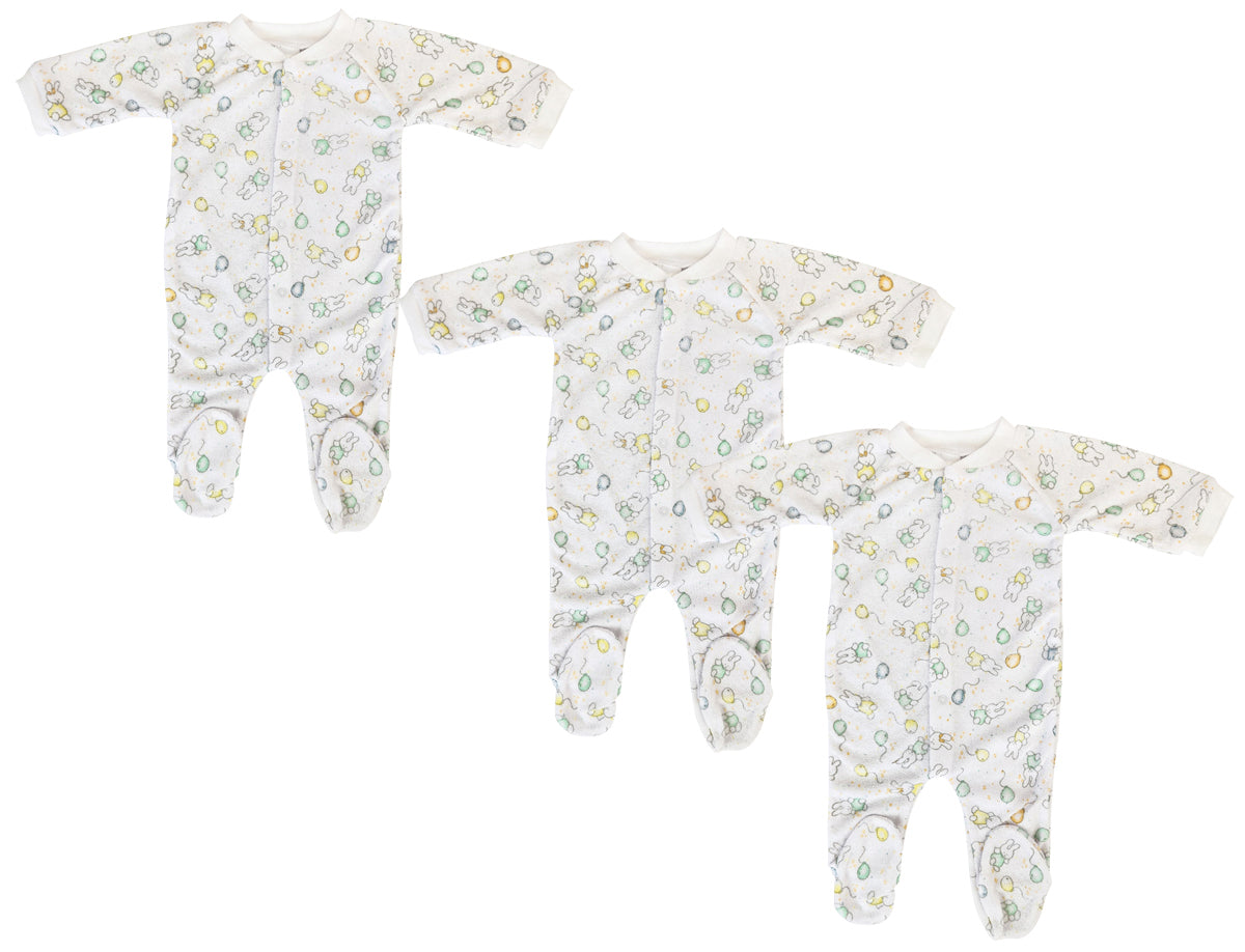 Unisex Closed-toe Sleep & Play with Caps (Pack of 4 )