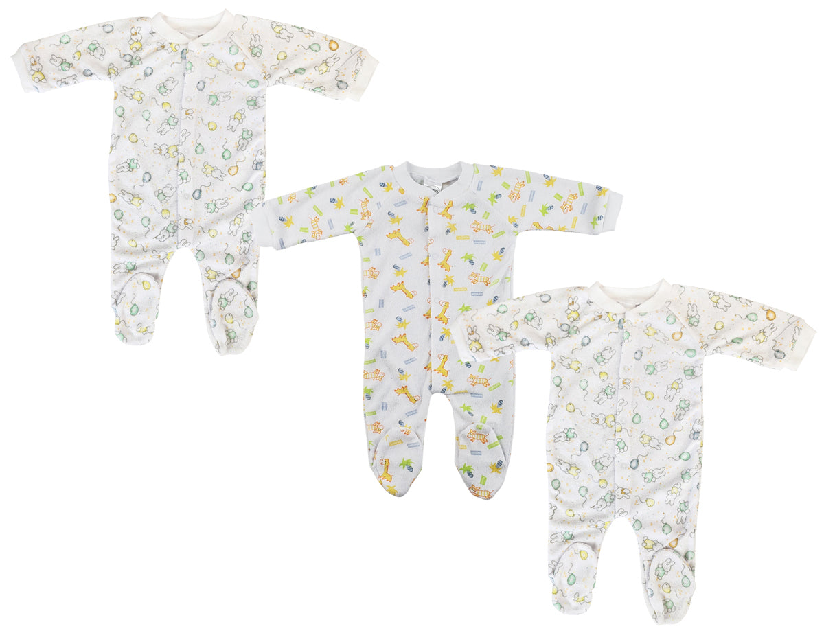 Unisex Closed-toe Sleep & Play with Caps (Pack of 4 )