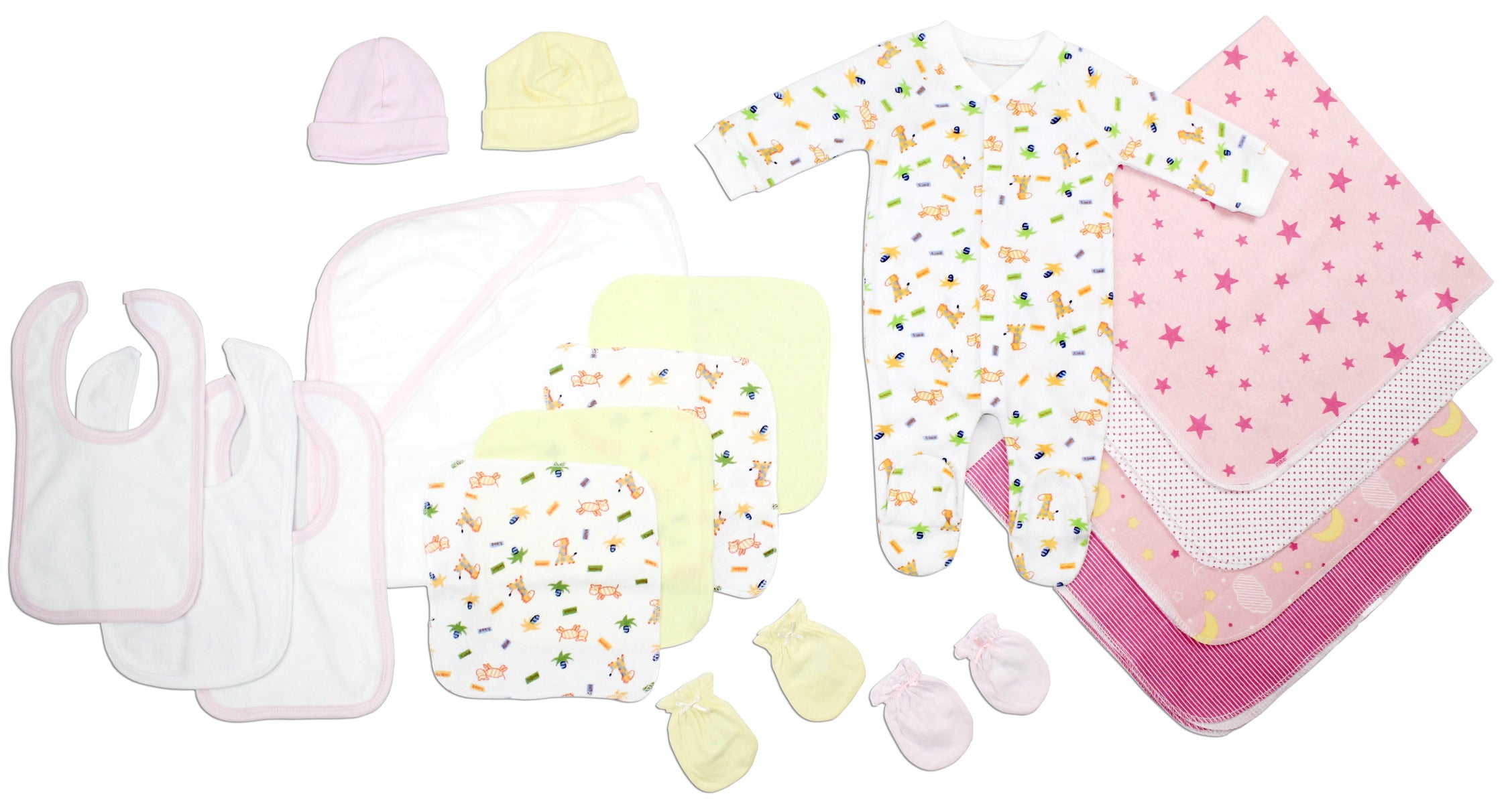 Newborn Baby Girls 17 Pc Layette Baby Shower Gift Set