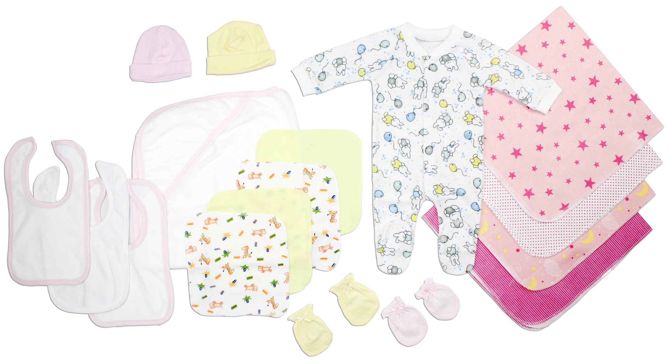Newborn Baby Girls 17 Pc Layette Baby Shower Gift Set