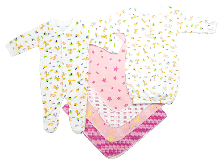 Newborn Girls 6 Piece Layette Set