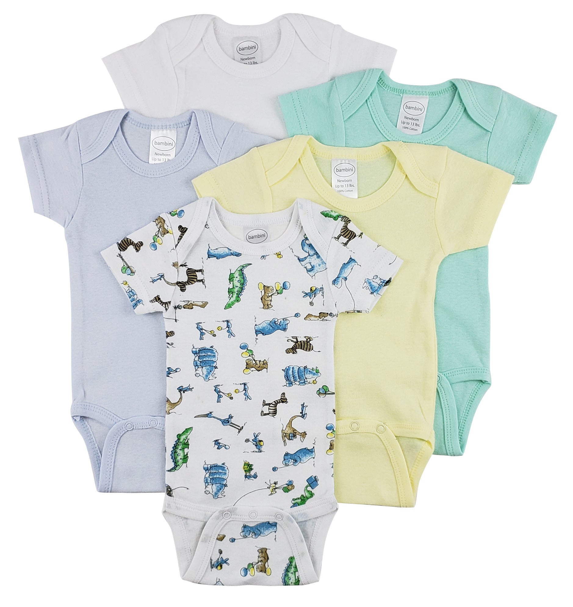 Short Sleeve One Piece 5 Pack