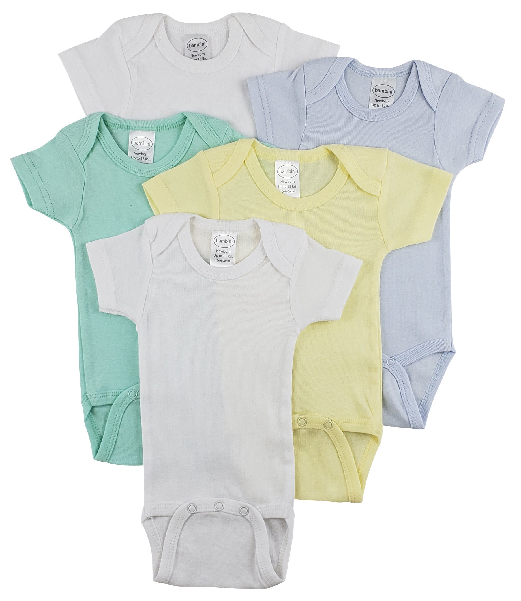 Short Sleeve One Piece 5 Pack
