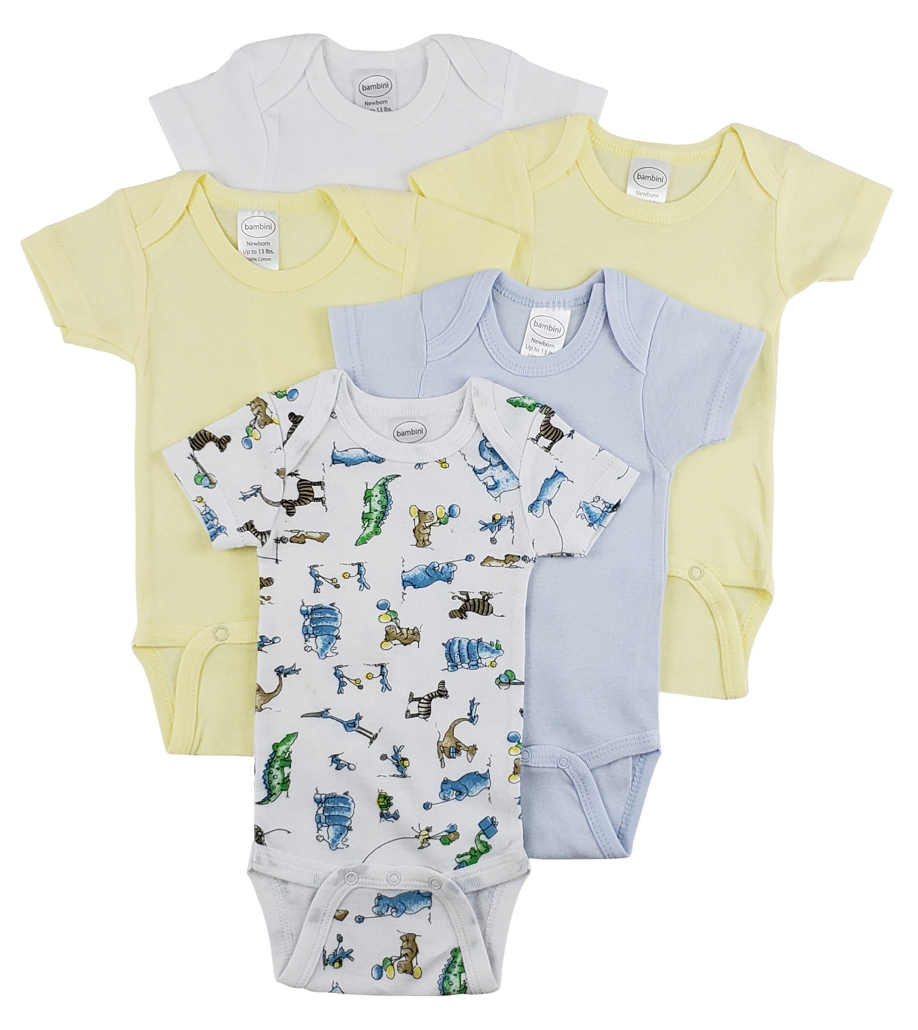 Short Sleeve One Piece 5 Pack