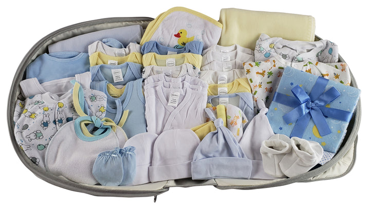 Boys 44 pc Baby Clothing Starter Set with Diaper Bag