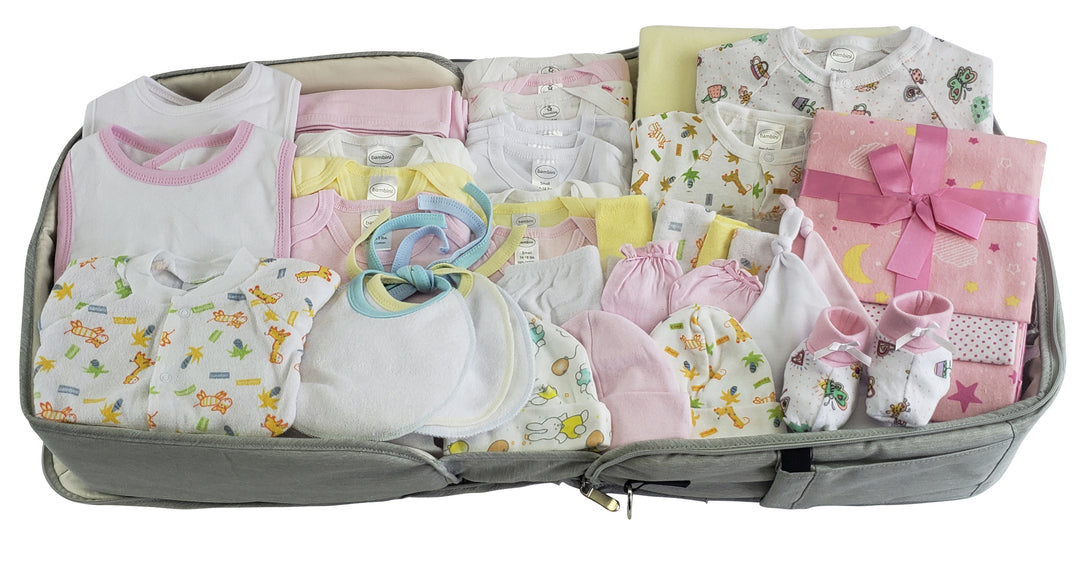 Boys 44 pc Baby Clothing Starter Set with Diaper Bag