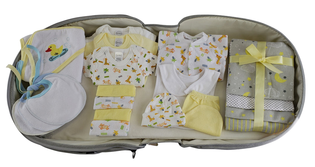 Boys 20 pc Baby Clothing Starter Set with Diaper Bag