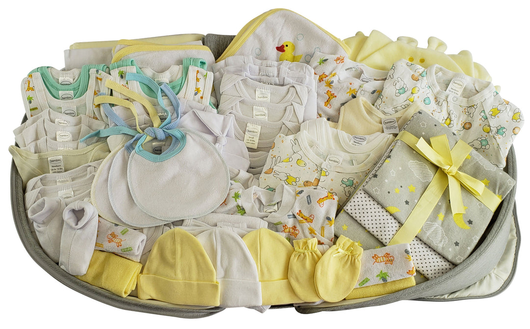 Boys 80 pc Baby Clothing Starter Set with Diaper Bag