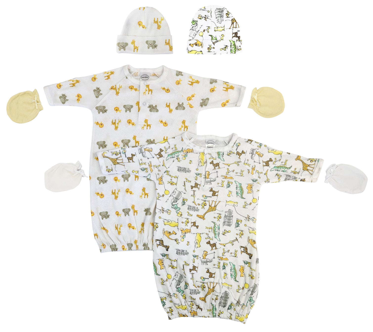 Unisex Newborn Baby 6 Piece Gown Set