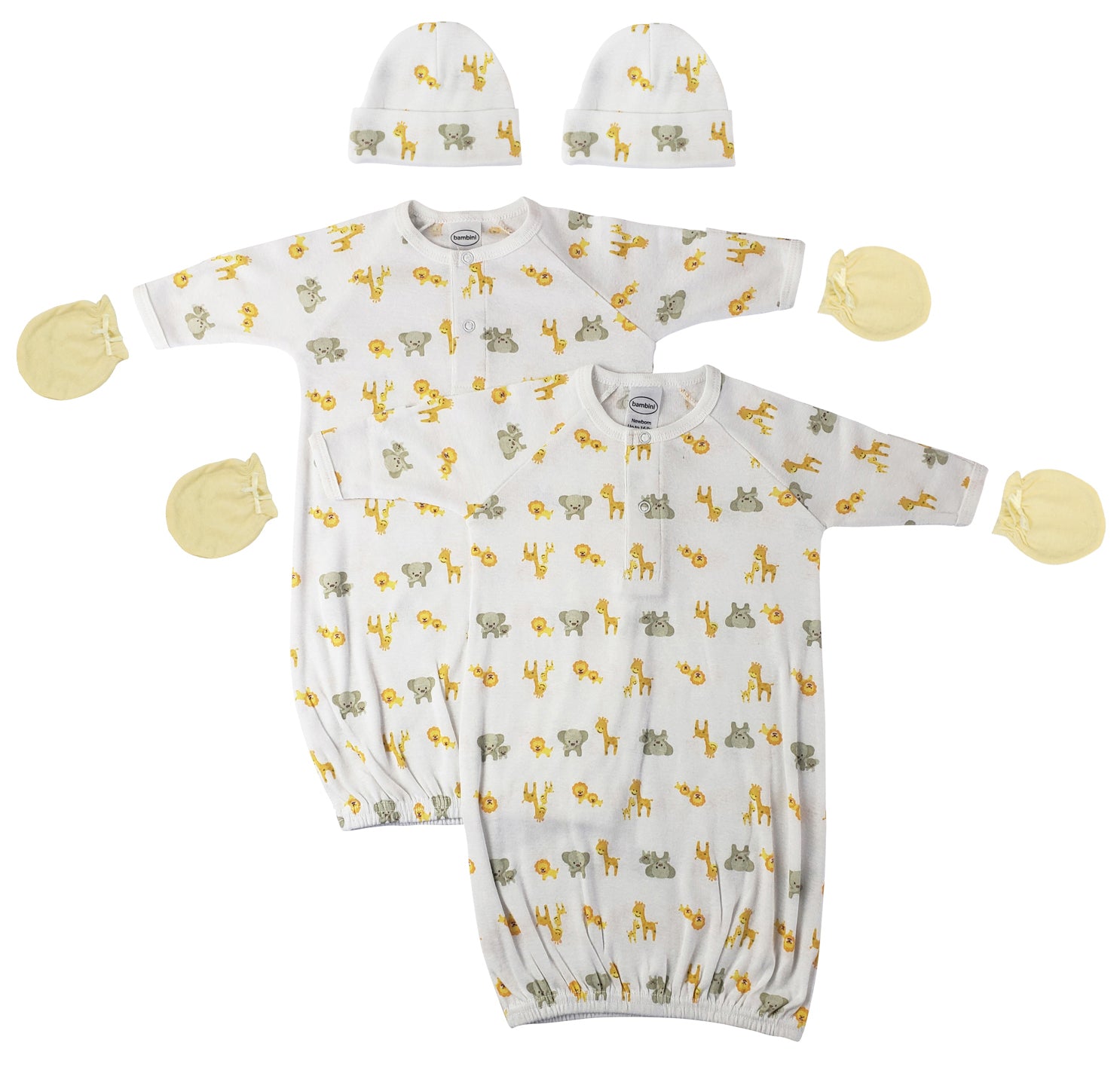 Unisex Newborn Baby 6 Piece Gown Set