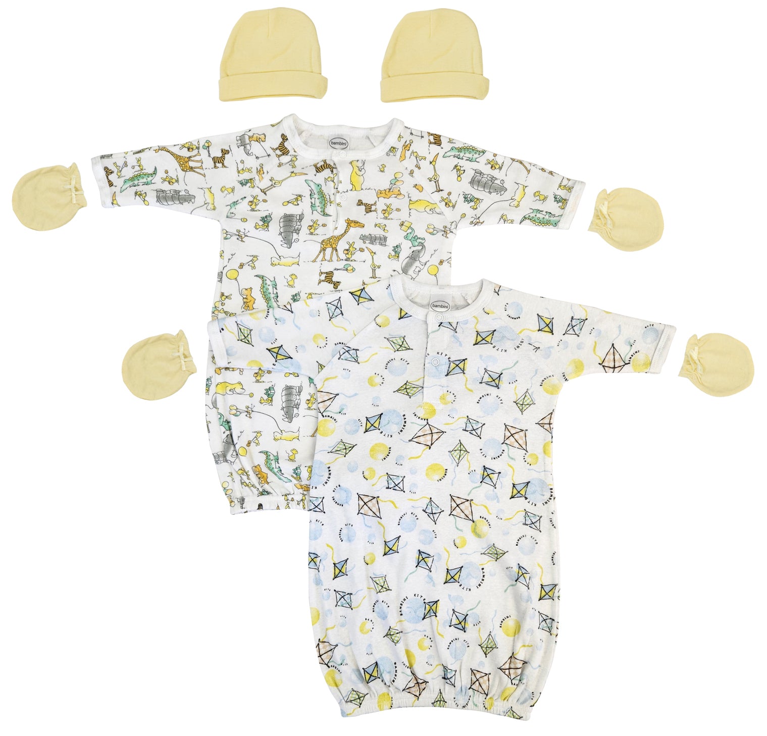 Unisex Newborn Baby 6 Piece Gown Set