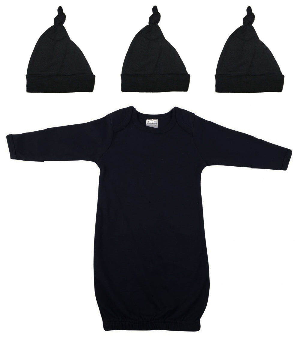 Unisex Newborn Baby 4 Piece Gown Set