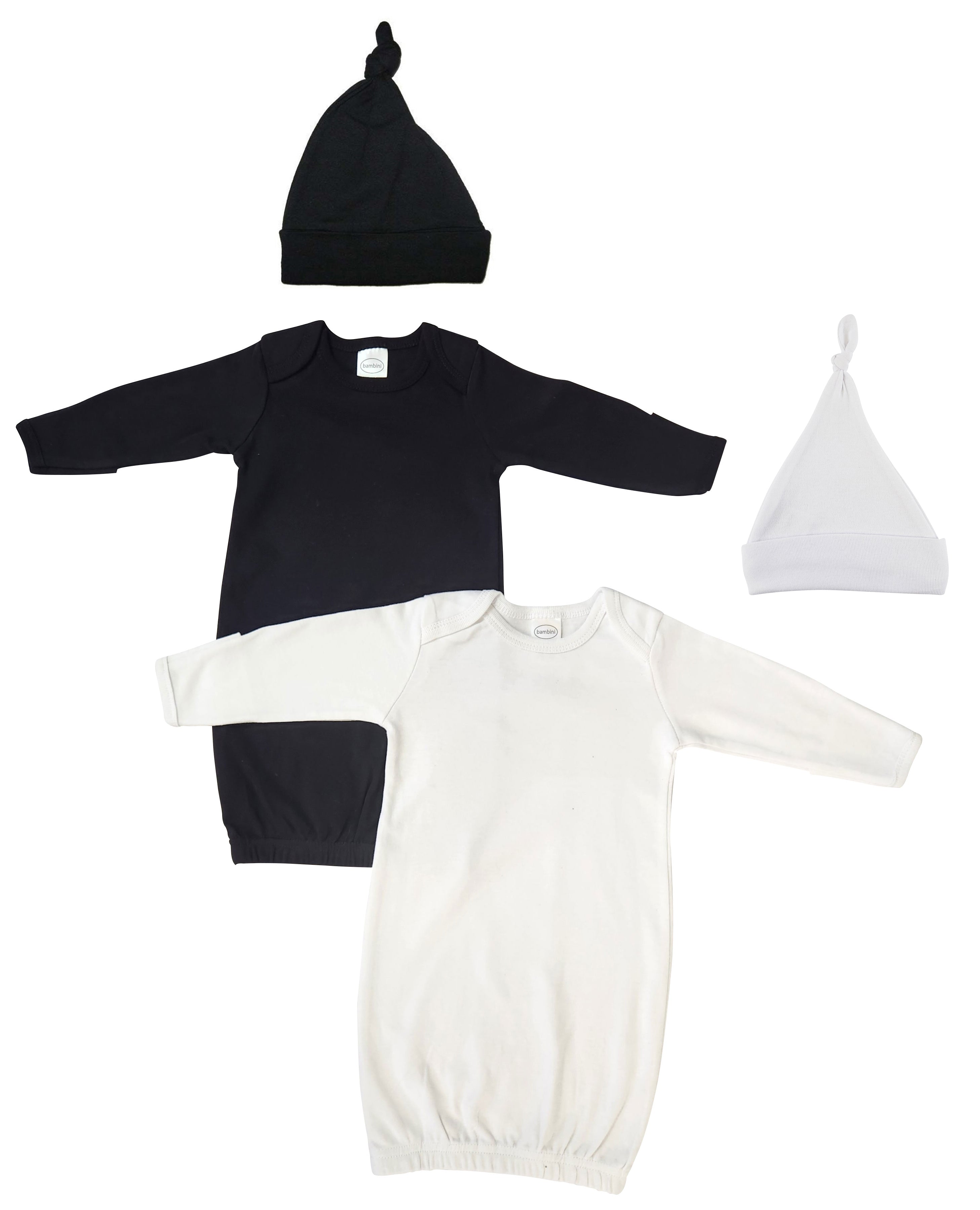 Unisex Newborn Baby 4 Piece Gown Set
