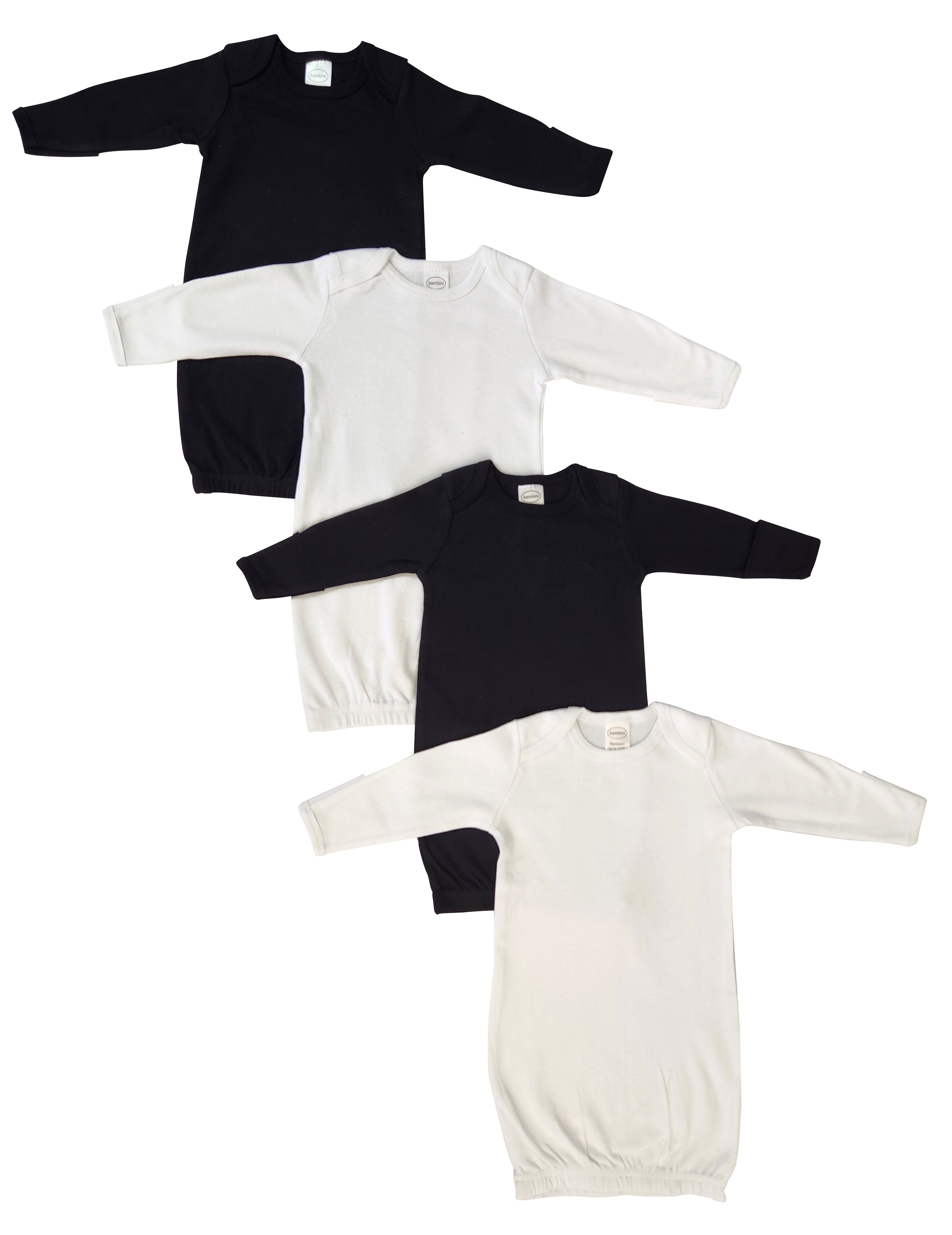Unisex Newborn Baby 4 Piece Gown Set