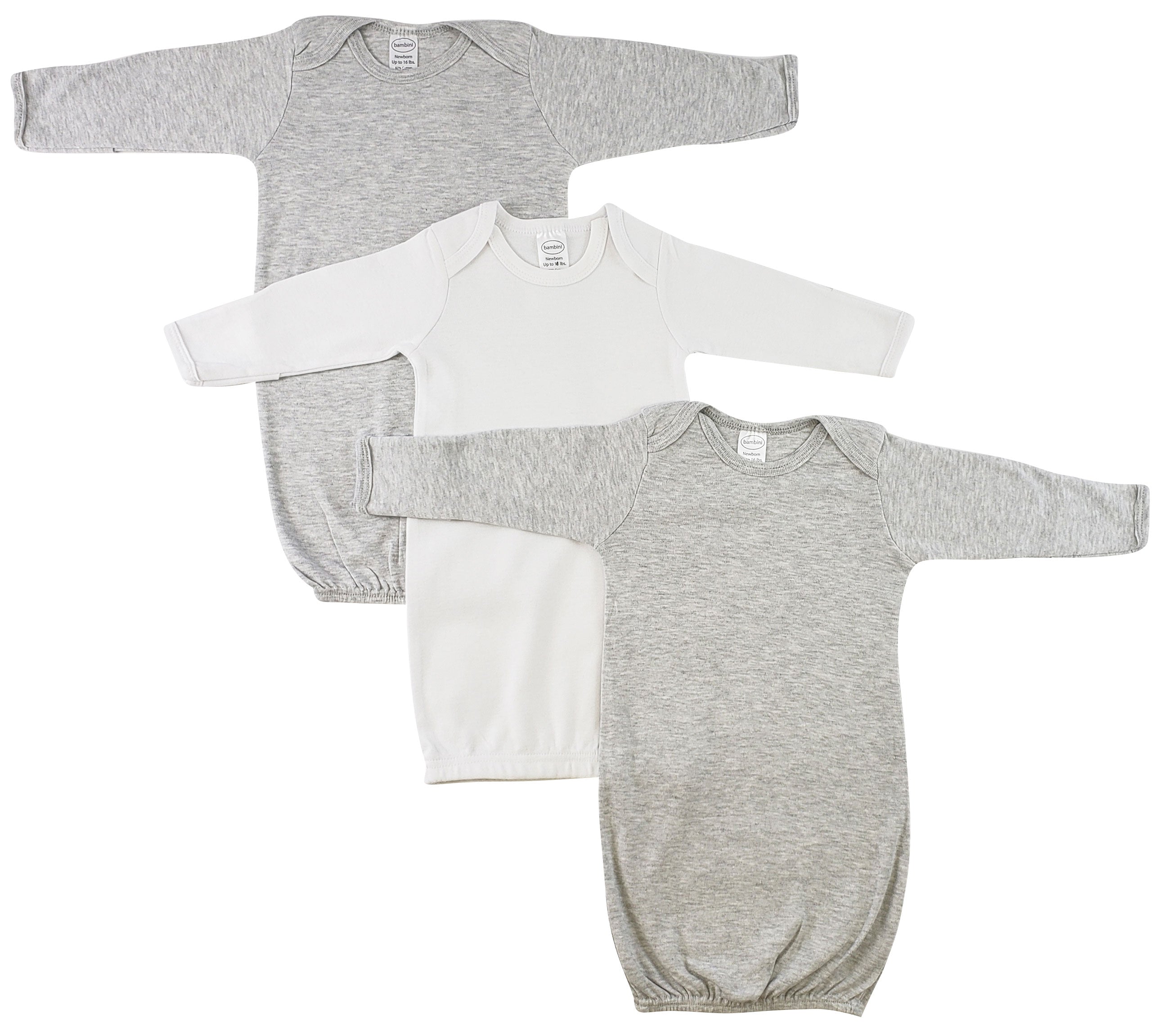 Newborn Baby Girls 3 pc Gown Set